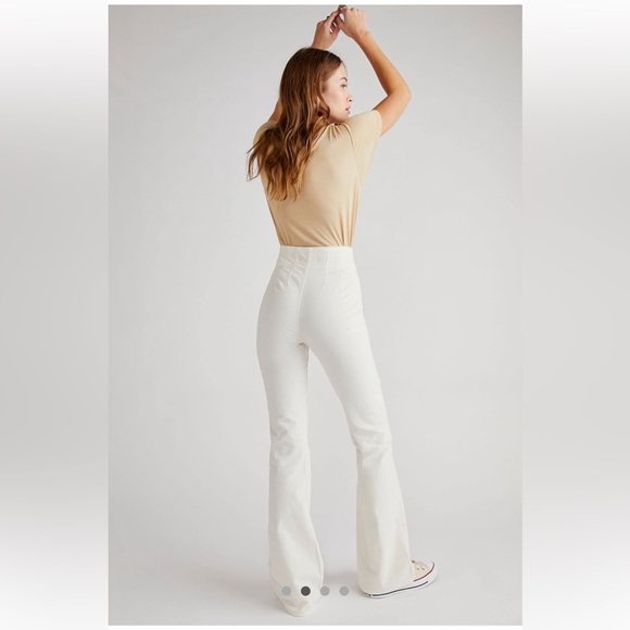 Free People Just Float On Flared Jeans in White - Picture 5 of 6